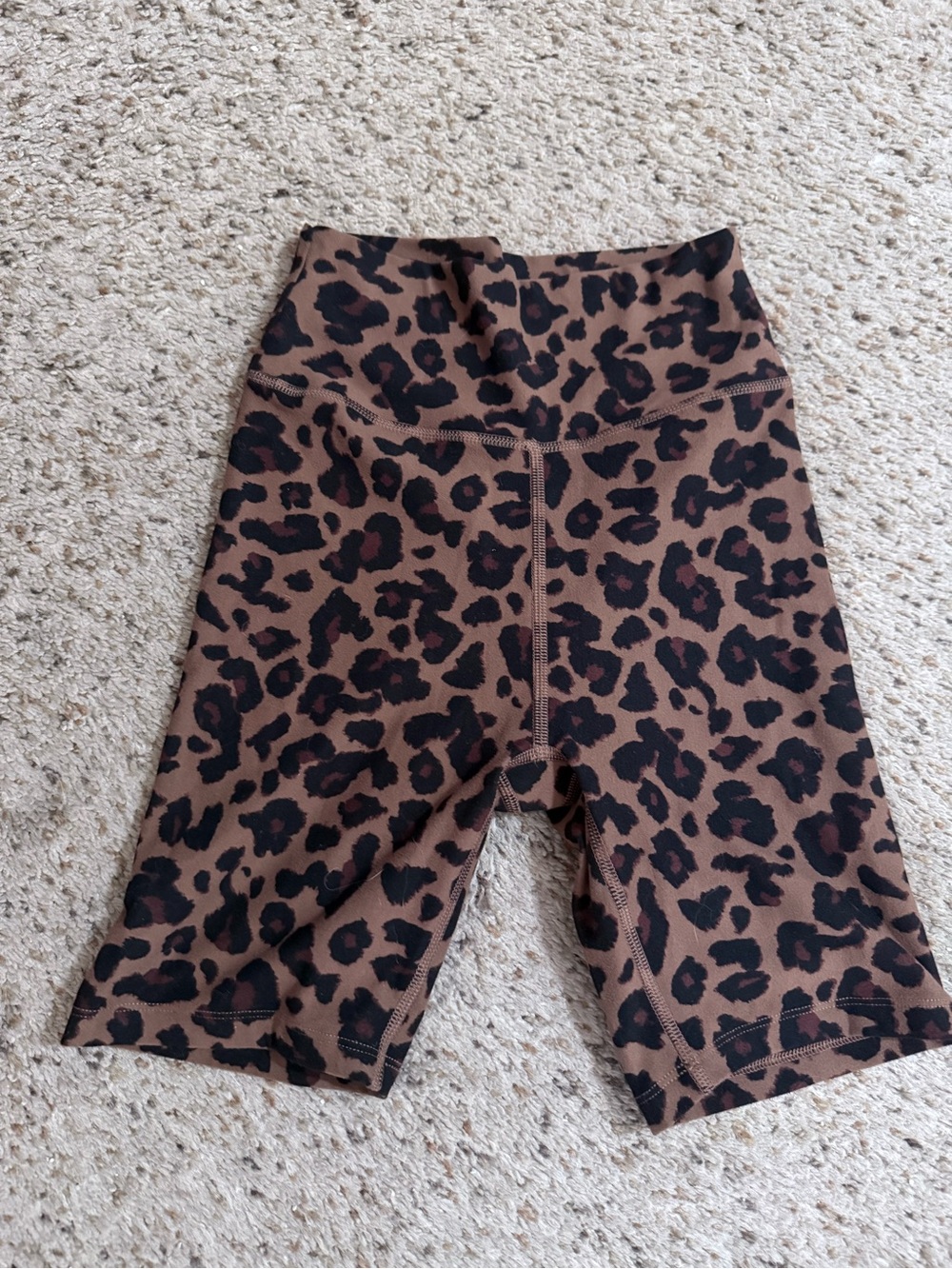Abercrombie & Fitch Leopard Print High-Rise Bike Shorts